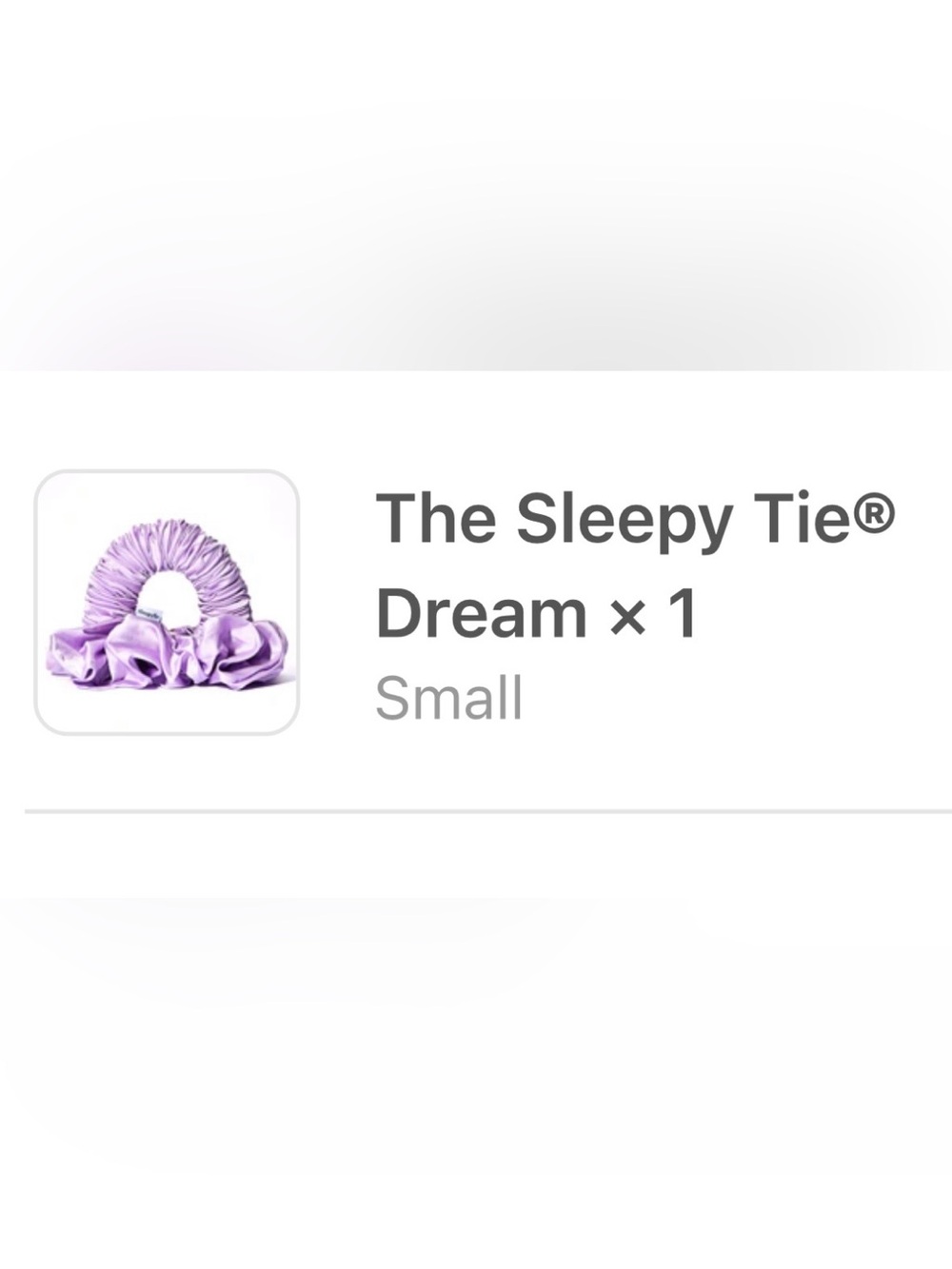 The Sleepy Tie Hair Scrunchie Size Small in Dream Special Edition Lilac Lavender
